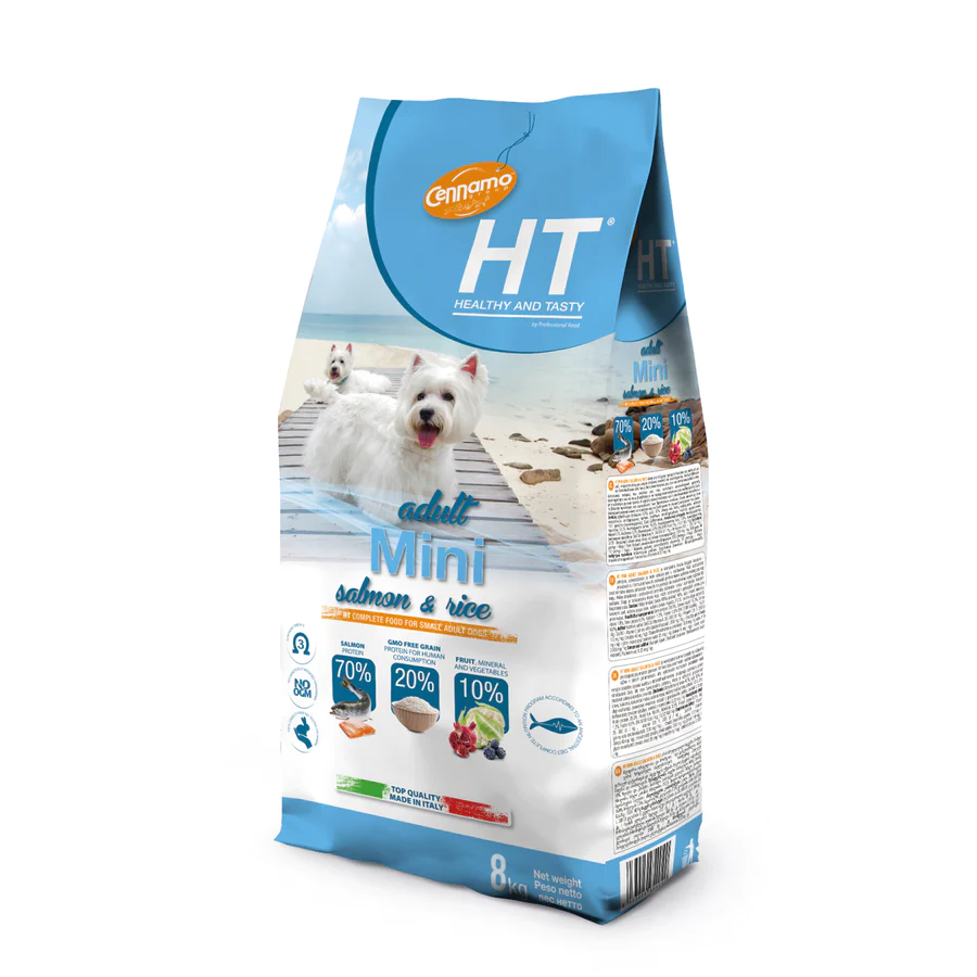 HT adult Mini cennamo - hrana za pse losos i pirinač 8 kg