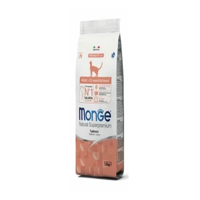 MONGE Monoprotein hrana za odrasle mačke losos 1.5kg