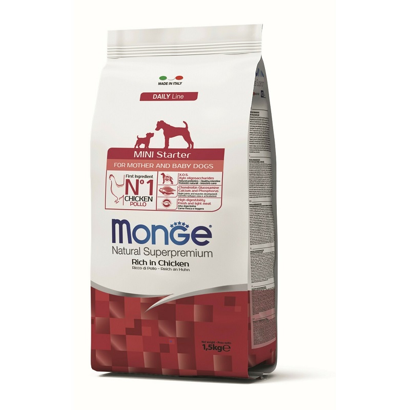 MONGE Starter hrana za pse za male rase piletina 1.5kg