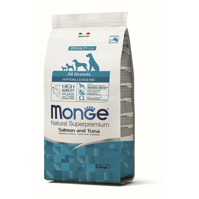 MONGE Hypoalergenic hrana za pse losos i tuna 2.5kg
