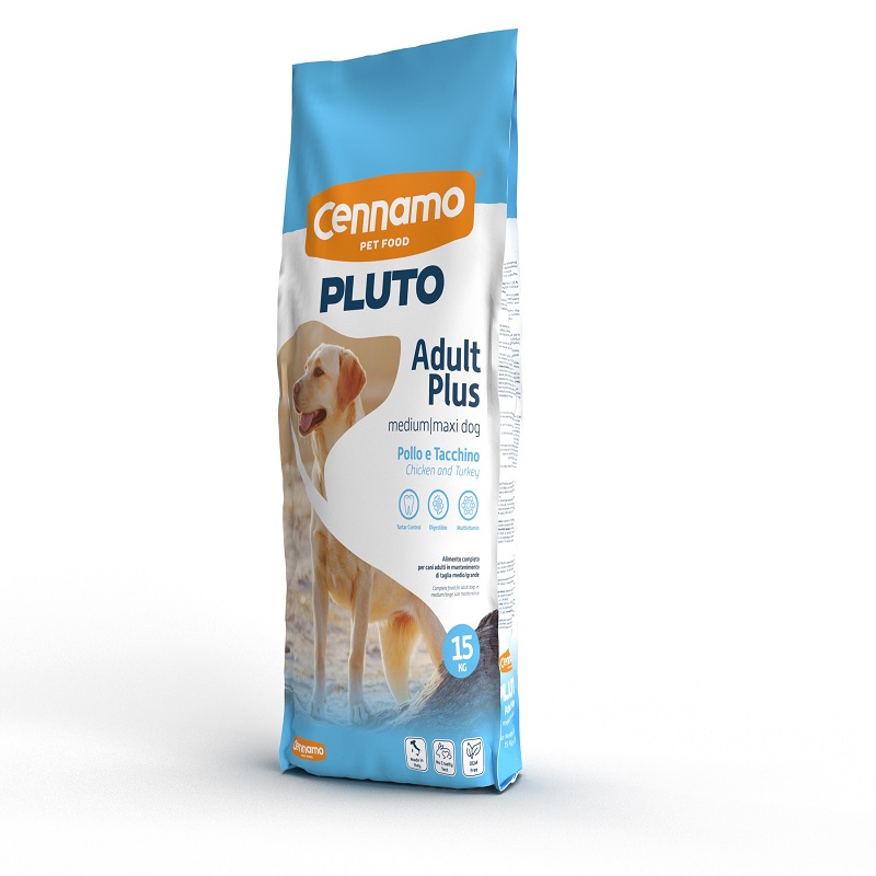PLUTO Cennamo hrana za pse piletina i ćuretina 15kg + 3 kg