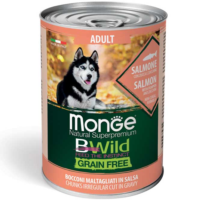 Monge Bwild Adult konzerva za pse losos 400g 